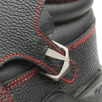 Black embossed use protective  oil and gas  mid ankle giay bao ho welding  safety shoes for welder