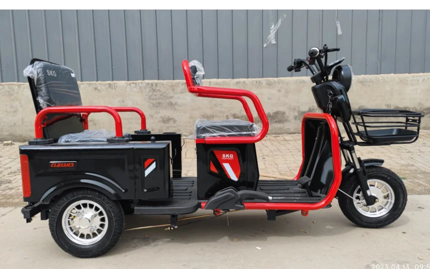 China 48V 600/800W Three Wheeled Motorcycles People Elderly 3 Wheel Motorcycle Cargo Electric Tricycle For Adults