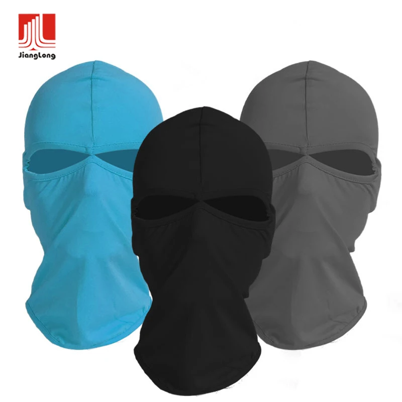 Hot Selling Outdoor Sports Custom Logo 2 holes Face Mask Knit Full Face Cover Ski Bicycle Cycling Motorcycle Mask Hats Balaclava