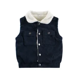 European and American winter kids thick vest coat all match warm outer