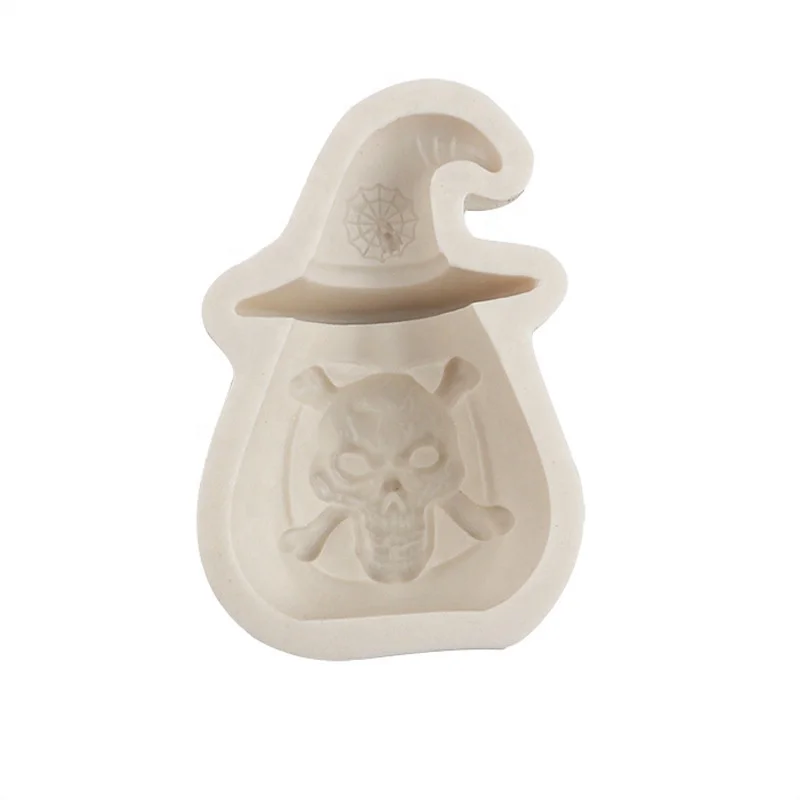 Wizard custorn epoxy resin mold Halloween Hat Ghost Head Shaped Silicone Mold Baking DIY Silicone Rubber Cake Molds