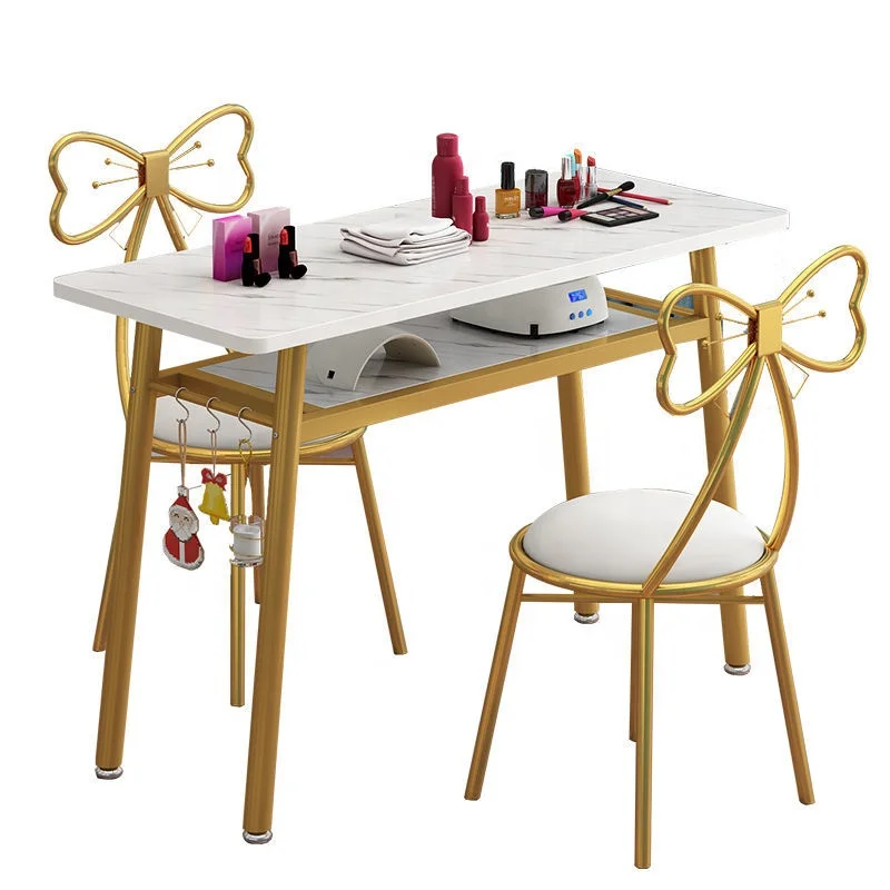2022 New Cheap Table And Chair Set Tech Nails Salon Manicure Desk Stool Used Lamps Station Dust Collector Bar Nail Tables