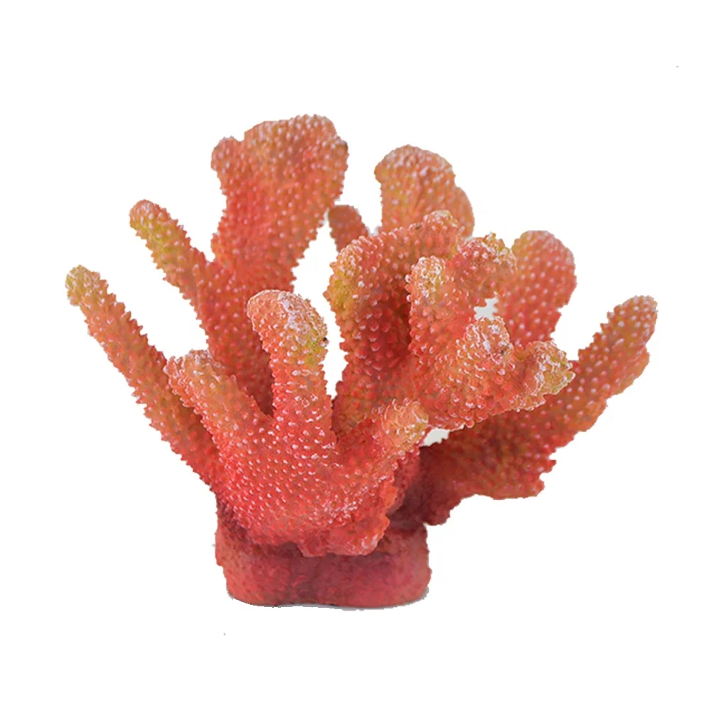 Wholesale OEM artifical aquarium decoration polyresin coral ornament for fish tank