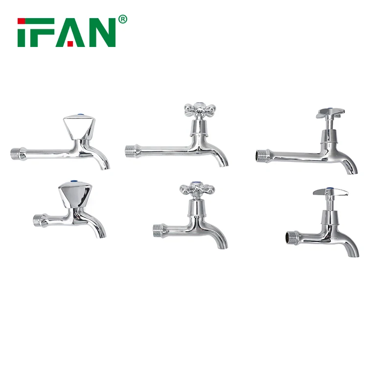 IFAN Manufacturer Bibcock Tap Single Cold Water Faucet 1/2' Zinc Alloy Kitchen Bibcock All Type Hot Sale Bathroom Faucets