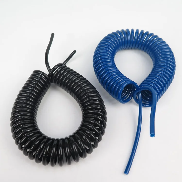 Flexible Polyurethane Tube PU Spring Coil Hose Pneumatic Colorful Spiral Hose
