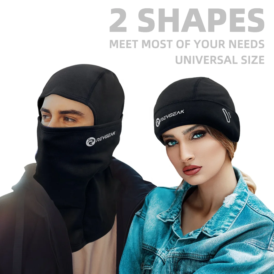 REYGEAK Outdoor Sports Warm Fleece Winter Thermal Cycling Hat Snow Road Bike Hats Bicycle Scarf Headwear Hood