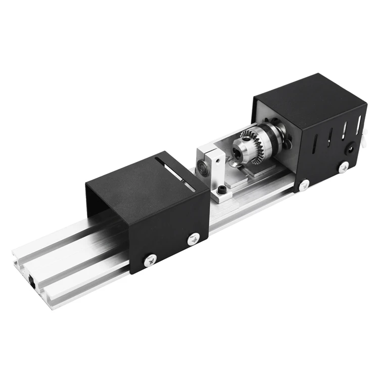 Mini Wood Lathe Machine DIY Woodworking Miniature Buddha Pearl Lathe Grinding Polishing Beads Wood Drill Rotary Tool 12-24VDC