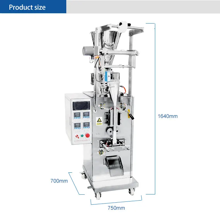 Full Automatic 4 Side Seal Form Packing Machine Granule Sachet Packing Machine For Tea Salt Sugar Popcorn Peanuts Seeds