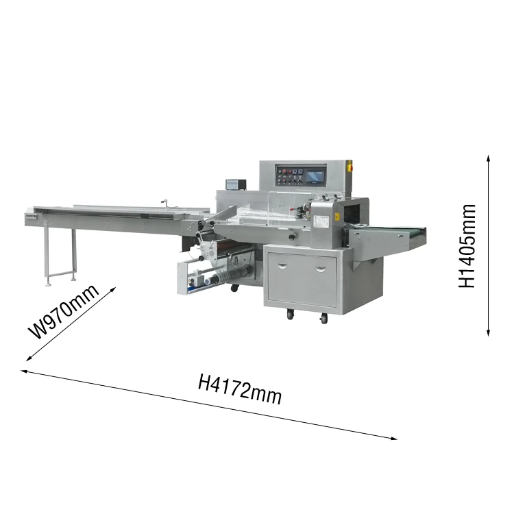 
XDBZ-600X Pillow Packaging Machine Smart Mask Towel Vegetable Mooncake Bagging and Sealing Machine Automation Equipment 