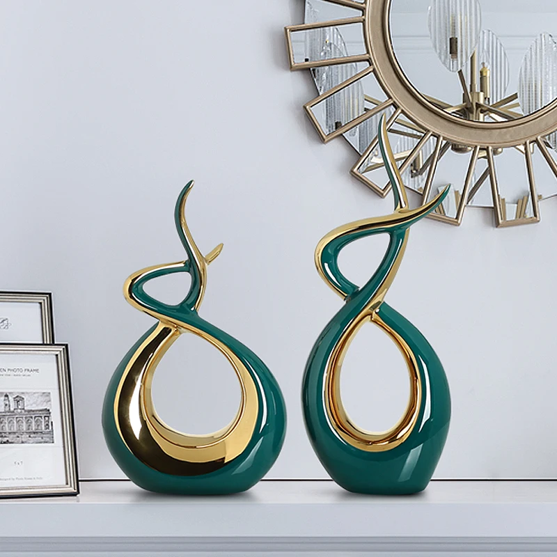 High quality european office room decors gold interior decoration ceramic home decor