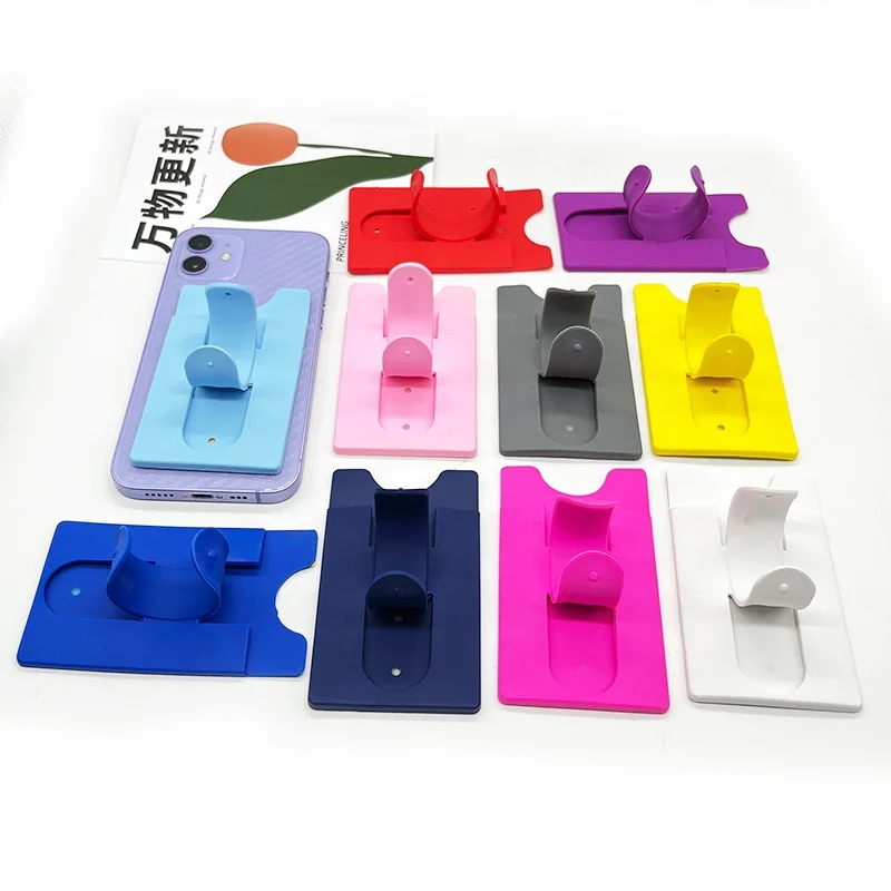 Factory wholesales Silicone Smartphone Card Holder Stand for Cell Phone