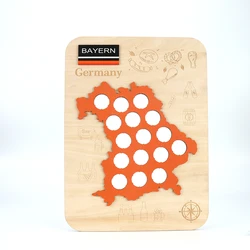 Factory direct popular affordable beer bottle  collector wooden spray paint map