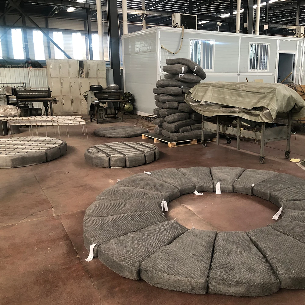 WOJUN Tower internal Gas-liquid filter pad 304 306 Stainless steel knitting demister gas-liquid filter wire mesh