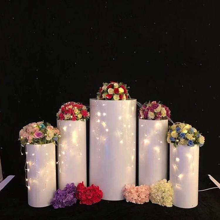 
White Round Column Cake Pillar Acrylic Wedding Event Paty Decoration For Sale 
