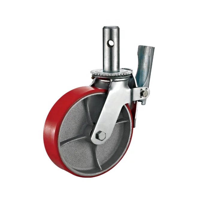 6inch 8inch Heavy Duty Mobile Scaffold Caster Wheel with Brake
