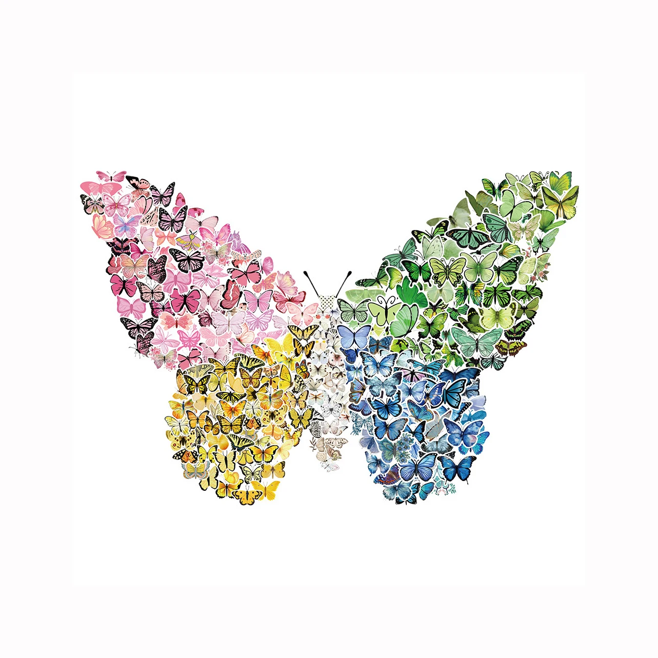 50pcs Wholesale Price Waterproof Custom Sticker Decorative Laptop Luggage Butterfly Cartoon Insects Animal Sticker