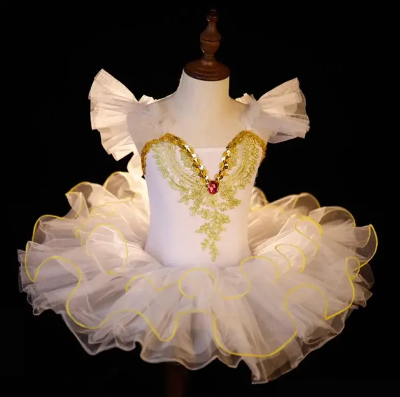 wholesale economic short stage performance white sling tutu white swan lake ballet tutu costume