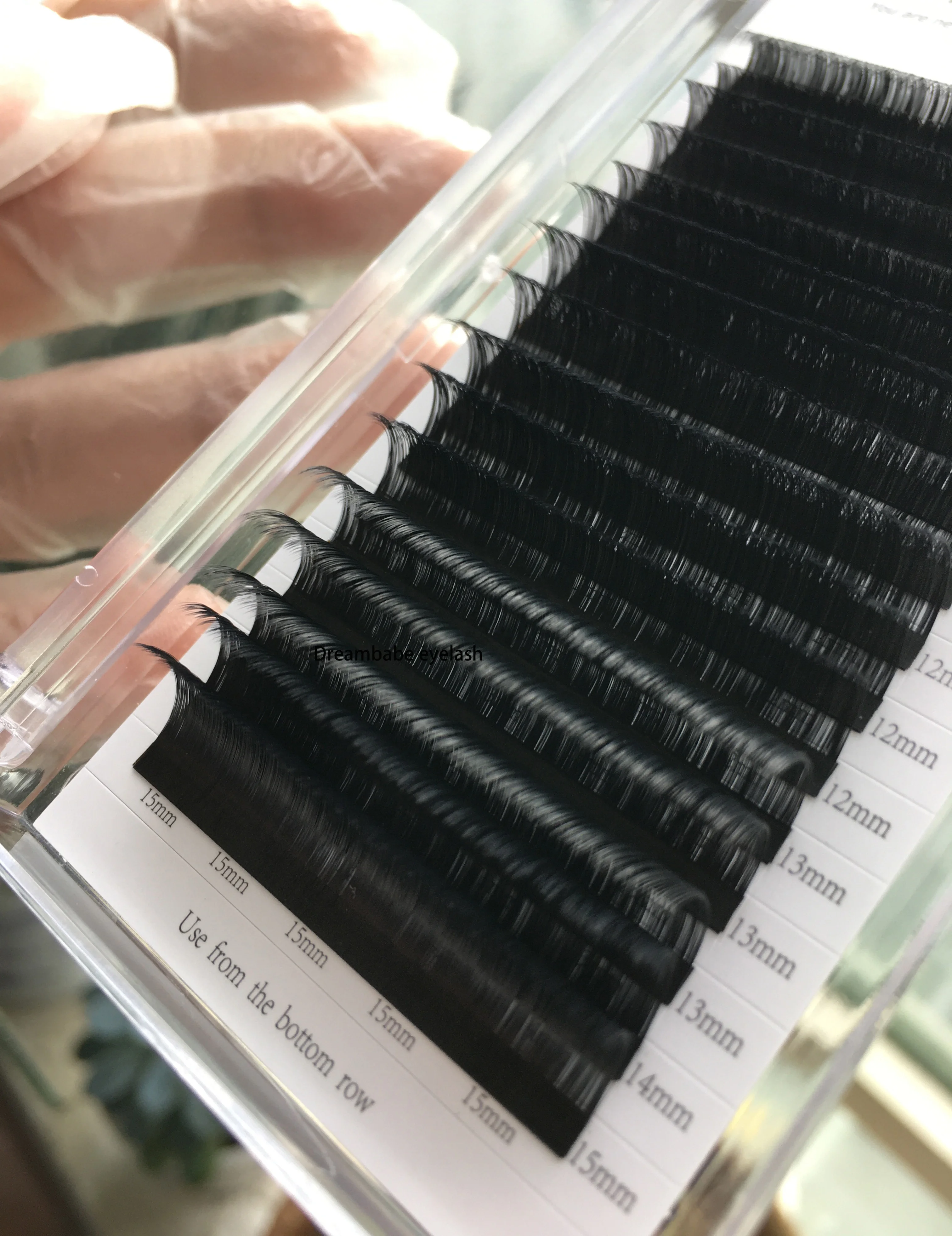 Wholesale Volume Faux Mink Lash Trays 0.03 0.05mm Matte Black Soft Lash Fans C D CC DD Curl Cashmere Eyelash