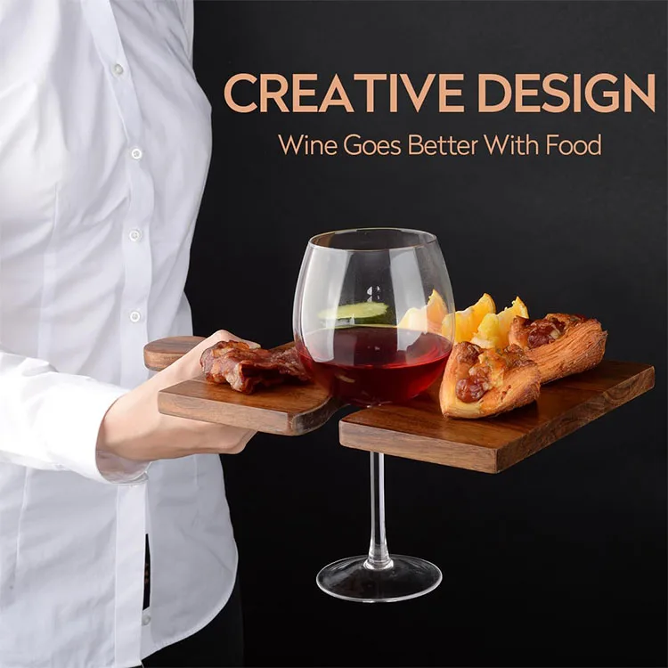 Wholesale OEM Acacia Wood Cutting Board Set of 4 Acacia Wood Large Charcuterie Boards Set with Puzzle Handles Chopping Boards