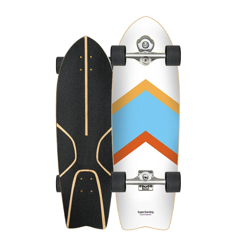 New 32 Inch 8 Ply Canadian Maple  Surfing Skateboard S5 P7 Land Surfskate
