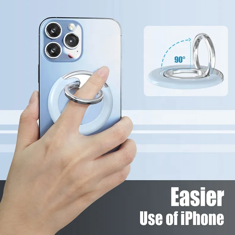 Factory Free Sample Finger Ring Mini Metal Mobile Phone Holder Mount Cell Phone Stand Magnetic Ring Holder for Magsafe iPhone