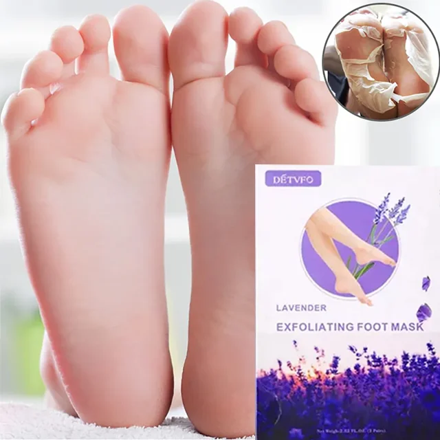 Private Label Custom Lavender Peel Callus Remover Peeling Mask Feet Skin Care Socks Exfoliating Foot Mask