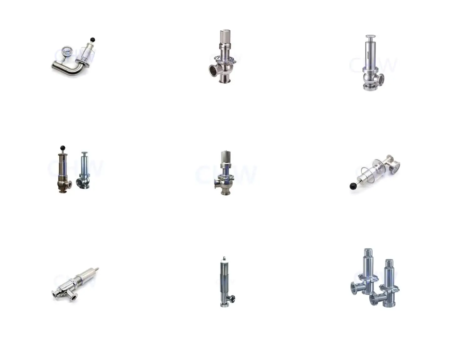 
SS304/316L Sanitary Stainless Steel Safety Valve Protect Equipment For Food Dairy Beverage 