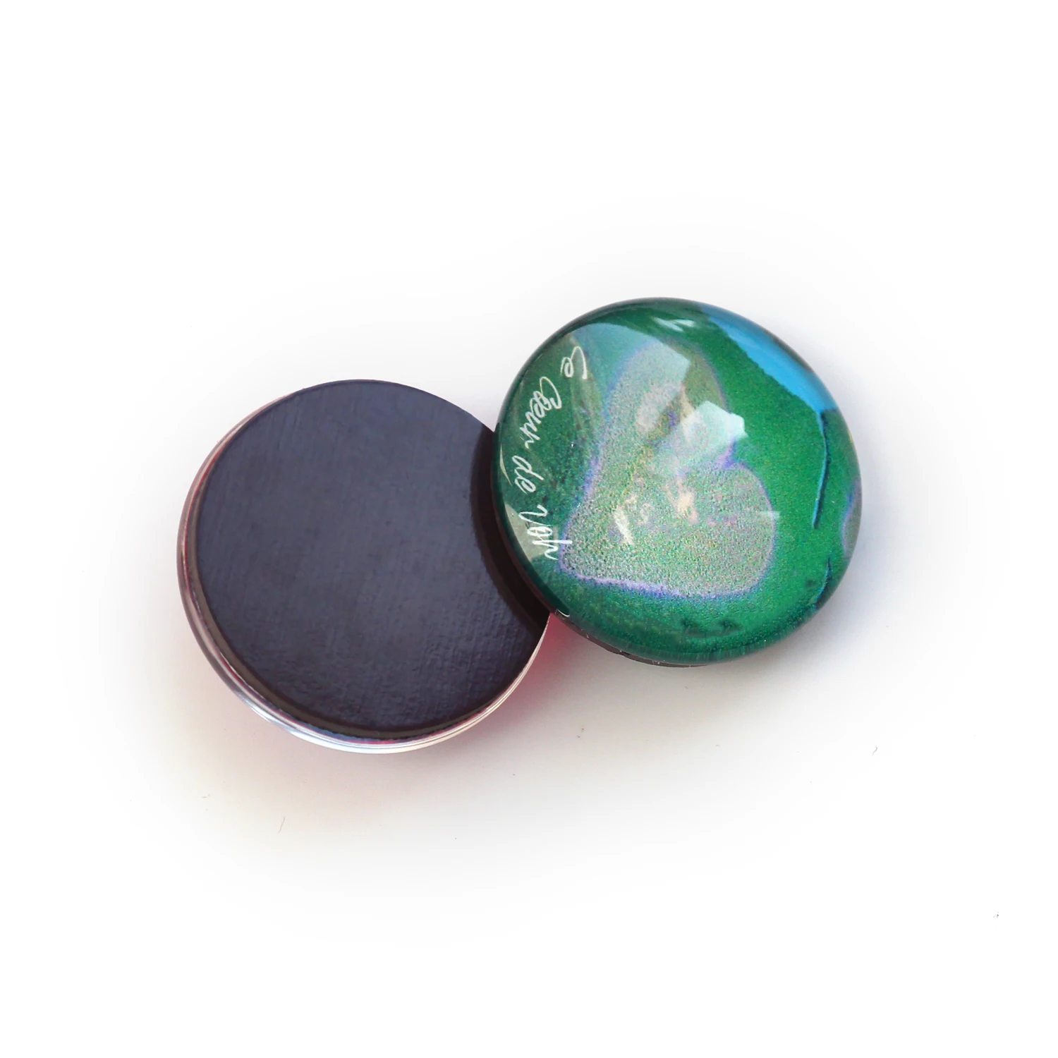 2024 Custom Logo Design Holland Tourist Souvenir Round Crystal Glass Dome Fridge Magnet Round Glass Fridge Magnet