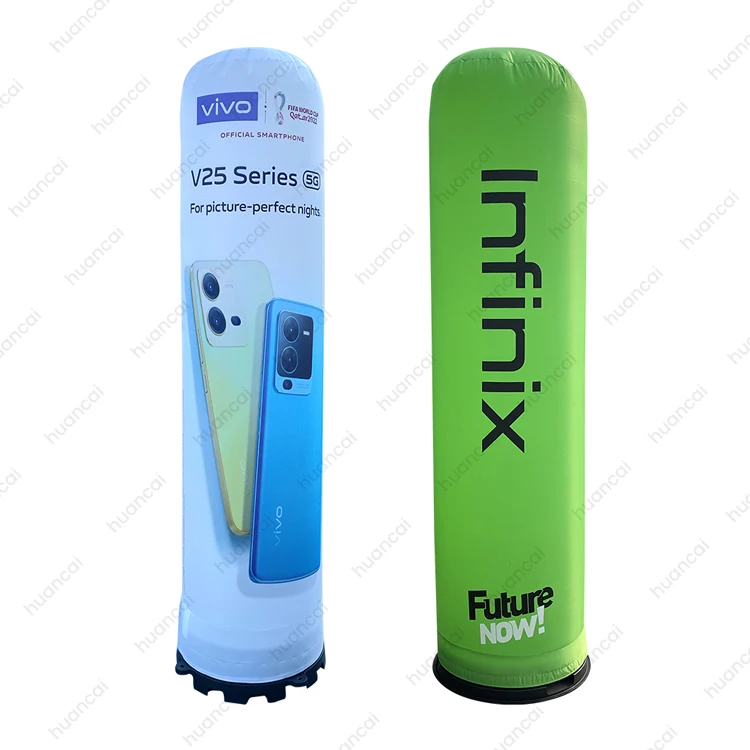 Custom Logo LED Lighting inflatable pillar, inflatable light tube, lighting inflatable column for advertising