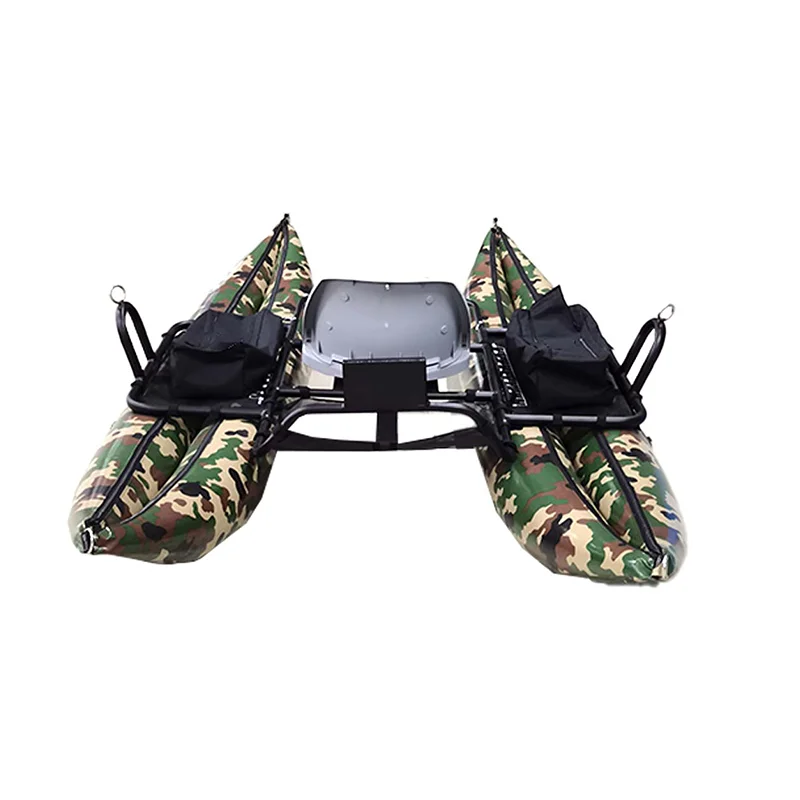 New Style Oem 1 man inflatable pontoon fishing boat double decker pontoon boat inflatable rowing boat for sale