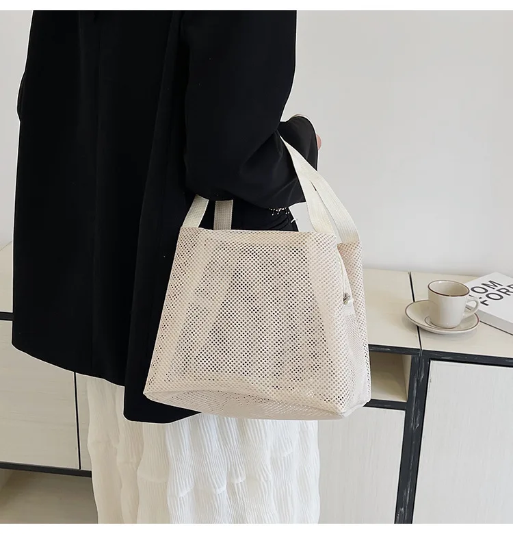 Ultralight Large Straw Hollow Out Beach Bags Crochet Weave Summer Women Hand Mesh Tote Bag