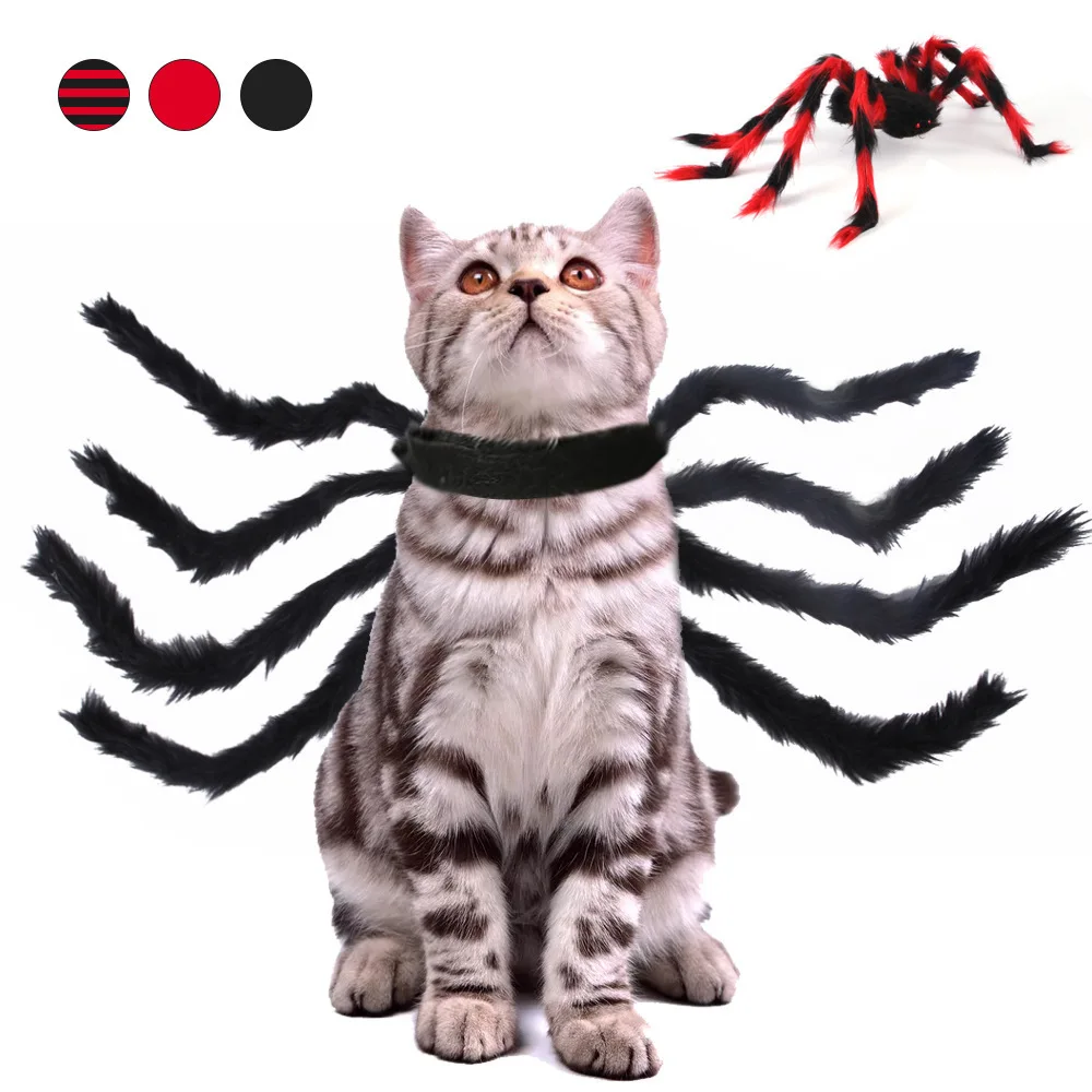 Joysing Halloween and Christmas Pet Harness Creative Spider Costume Transformation for Cats Dogs Small Breeds