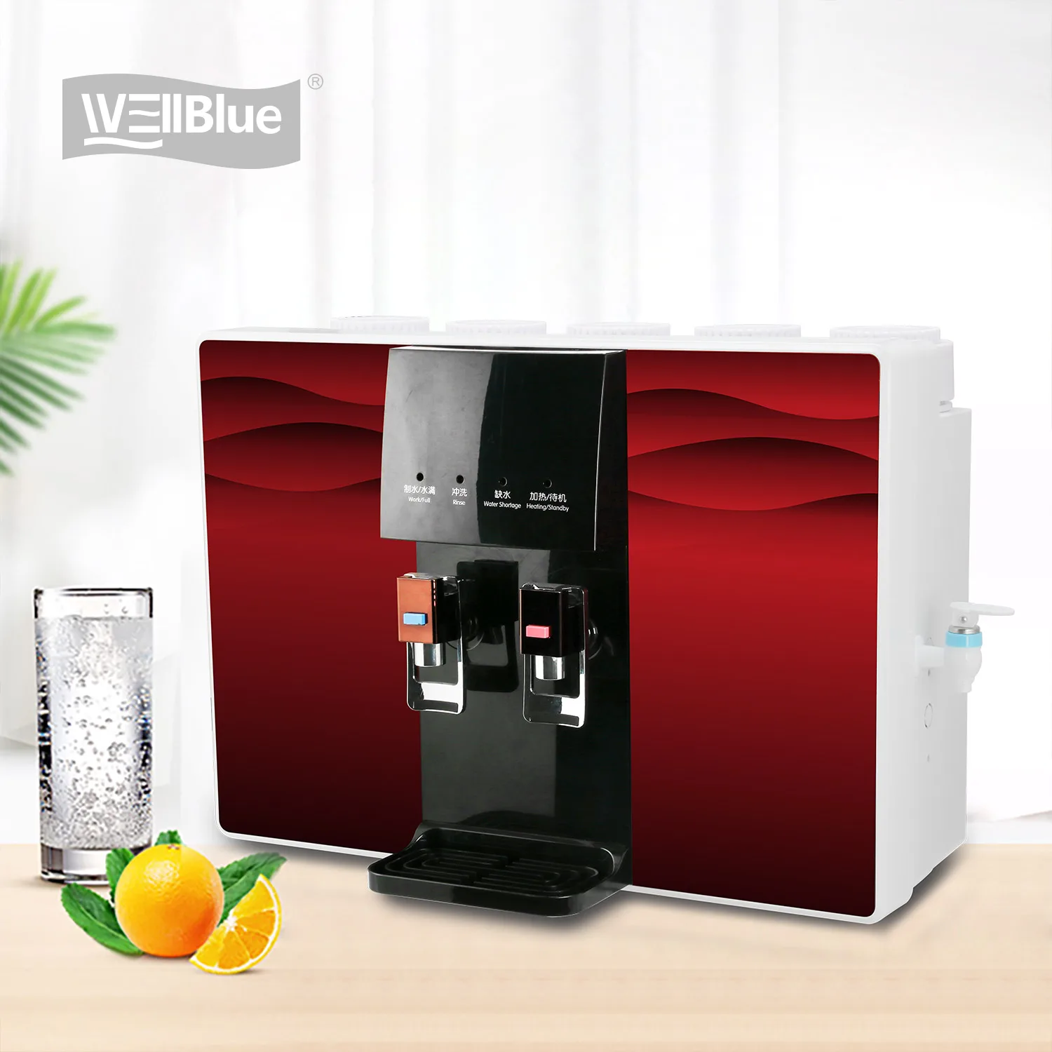 Chinese supplier ro water purifier material home water filter machine alkaline ro water purifier countertop