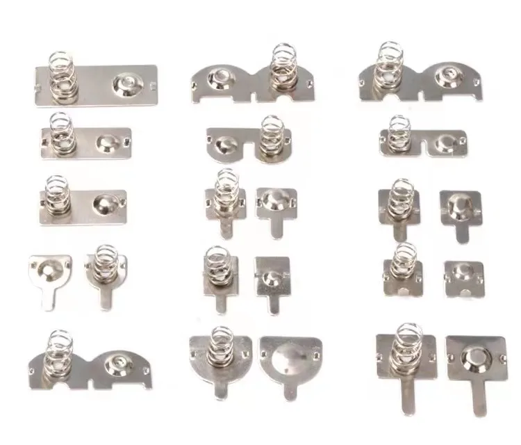 Factory custom precision sheet metal stamping tin galvanized steel battery spring contacts