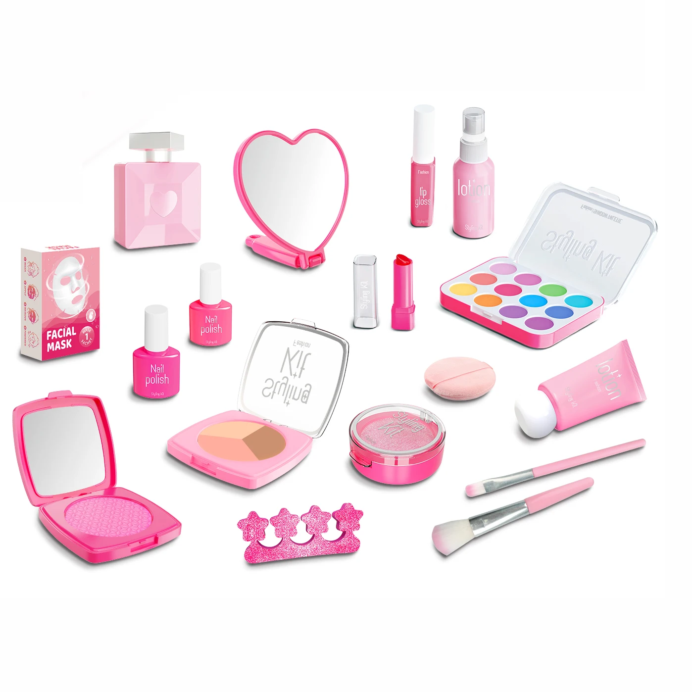 2024 Girls new play house makeup set storage box toy simulation lipstick beauty dress up toys