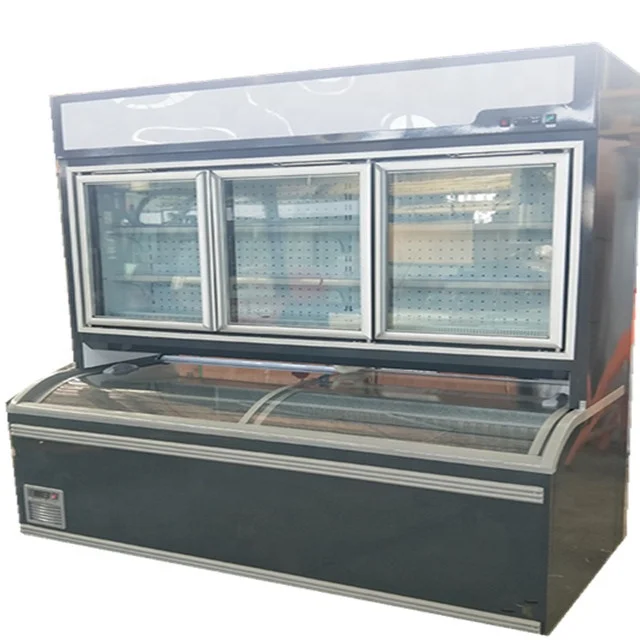Supermarket Freezer Overhead Combined Island Freezer Plug-In Ice cream display freezer