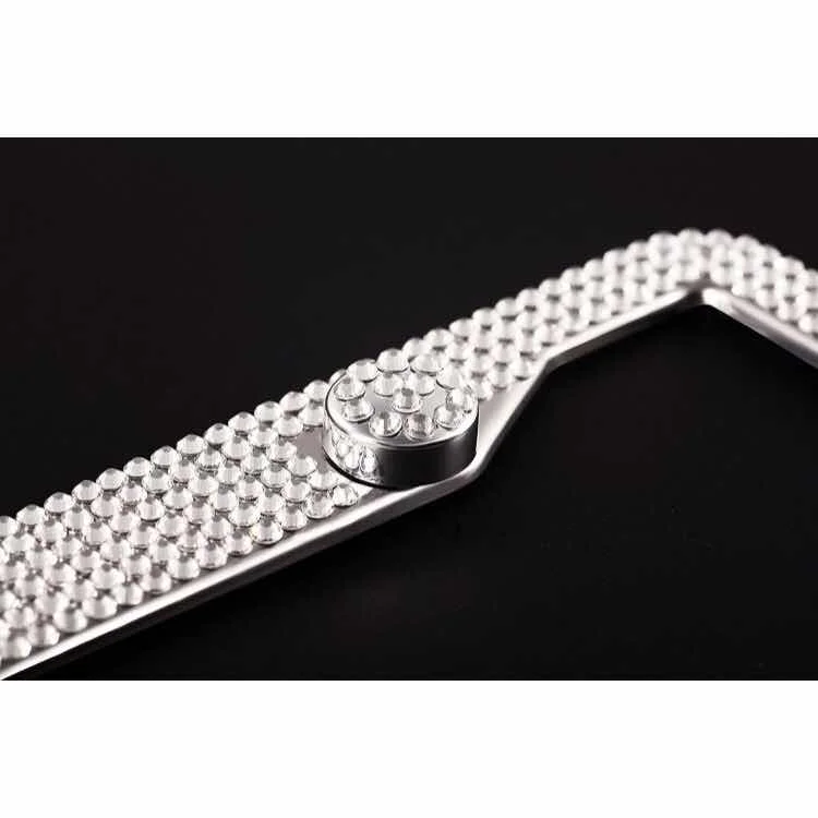 Factory hot Sale Various Custom bling Unique Wholesale rhinestone license plate frame Glass Crystal Plate Diamond