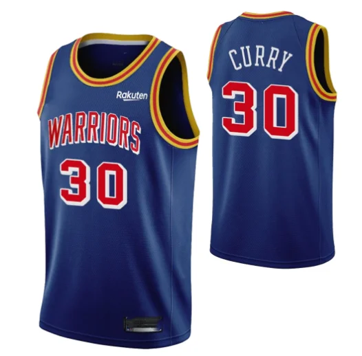 Лучшее качество, новинка, оптовая продажа, дешевая золотистая сшитая баскетбольная майка, 30 дюймов, Стивен Карри, 11 Томпсон, 9 игудал