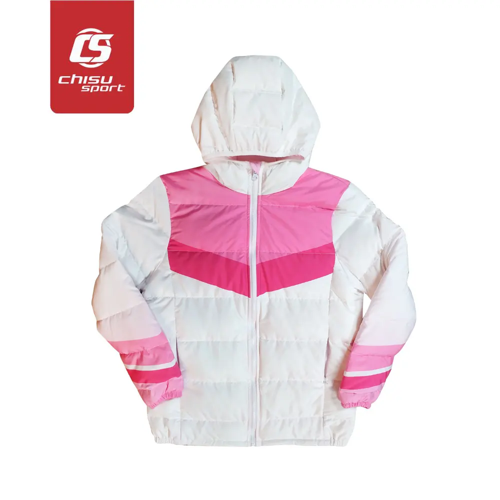 Low MOQ Down Jacket Winter Outdoor light hooded warm plus size ladies winter coat custom packable light goose down jacket