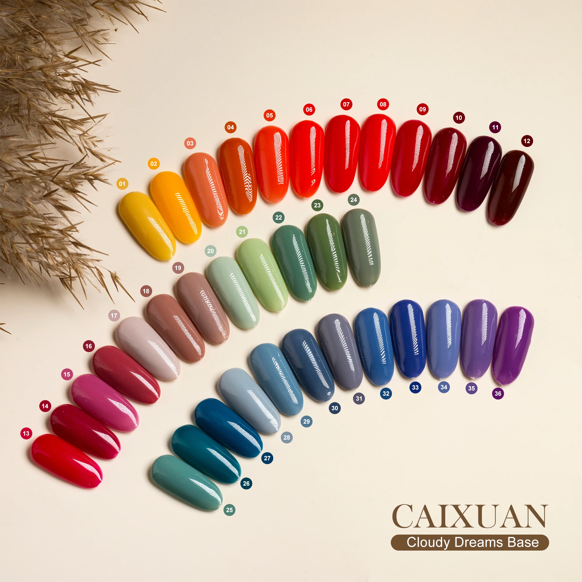 Winter Colors Caixuan 2024 New Cloudy Dreams Rubber Base Gel Nail Polish
