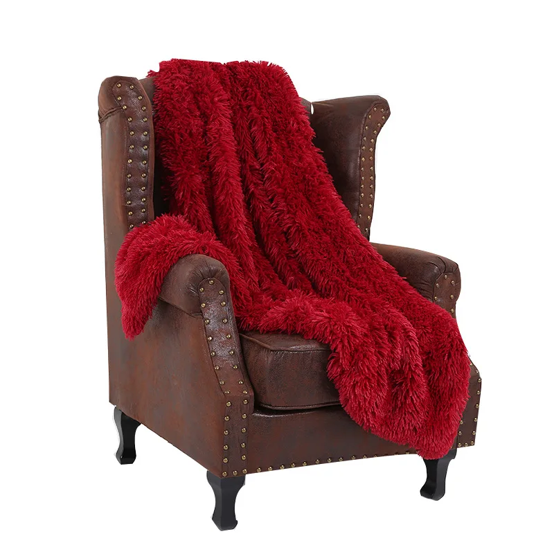 Furry Washable Plush Blanket Throw Bubble Super Soft Mink Acrylic Bed Faux Fur Blanket