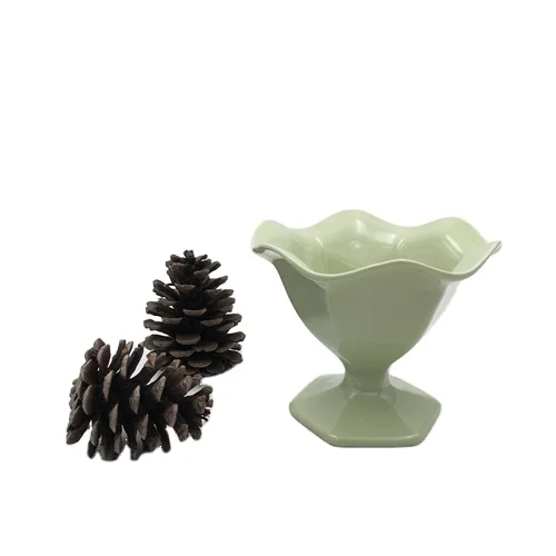 Custom ceramic ice cream bowl unique shape ceramic cereal bowls