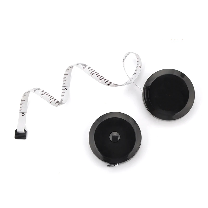 Custom length logo soft measuring tape measure double scale body sewing tape measure 150 cm 60inch black
