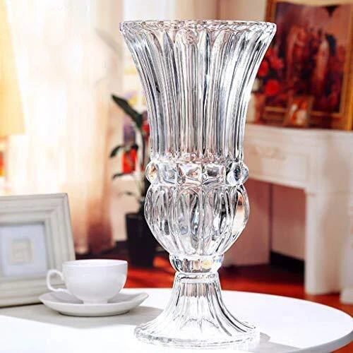 european modern design clear  crystal glass vase for flower arrangement tabletop decoration centerpiece