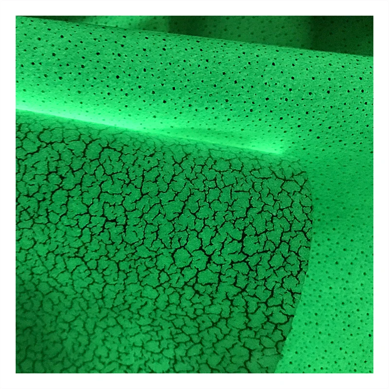 
Светящаяся флуоресцентная искусственная виниловая светящаяся в темноте кожаная ткань 