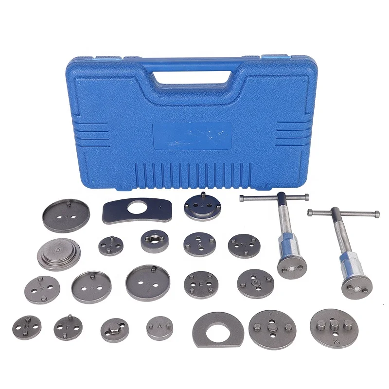 22pcs Car Universal Disc Brake Caliper Wind Back Pad Tool Kit Front and Rear Piston Compressor Automobile Garage Repair Tool Kit