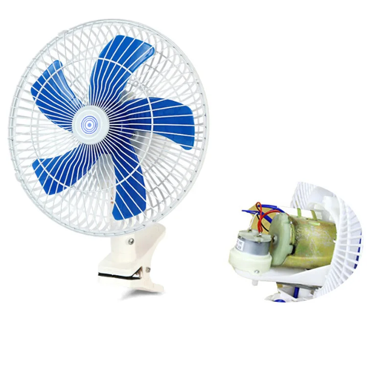 DC 12 24 Volt Electrical Portable Car Cooling Fan for Fast Speed10 Inch Shaking Head Car ABS Auto Clip Fan