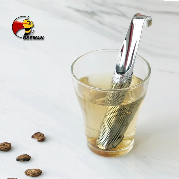 Beeman Eco Wholesale Stainless Steel Silver Leaf Flower Pot Micron Mesh Tea Infuser Filter Strainer