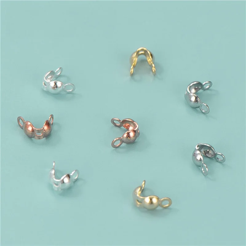 925 Sterling Silver Jewelry Manufacturer Custom Accessories Findings Ball Crimp End Bead for Jewelry Bracelets Necklace Making