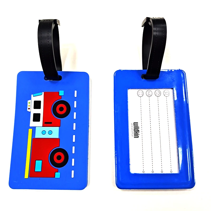 Custom Travel Luggage tag silicone and baggage identification labels ID silicone tag